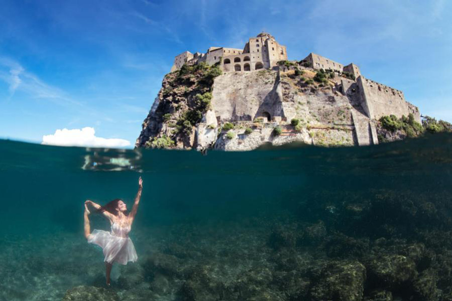 Snorkeling around the Aragonese Castle